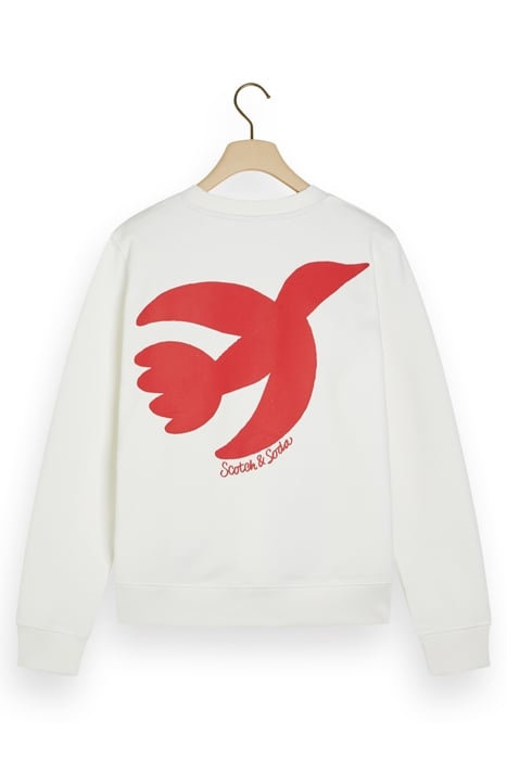 THE FREE SPIRIT PEACE BIRD REGULAR FIT SWEAT OFF WHITE 5