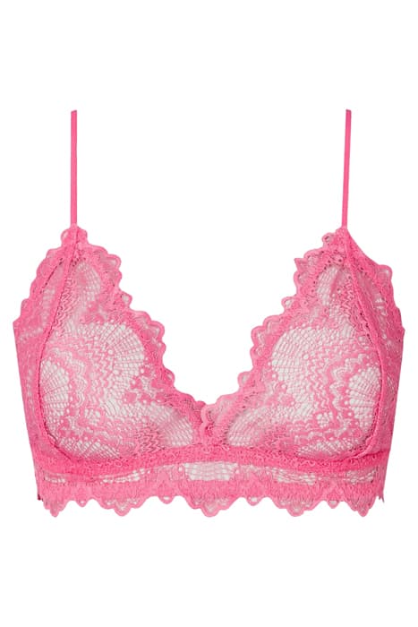 LACE TRIANGLE BRALETTE 001 BUBBLEGUM PINK by Understatement