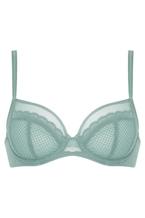 PARISIAN ALLURE - COVERING UNDERWIRED BRA TRELLIS GREEN by Chantelle