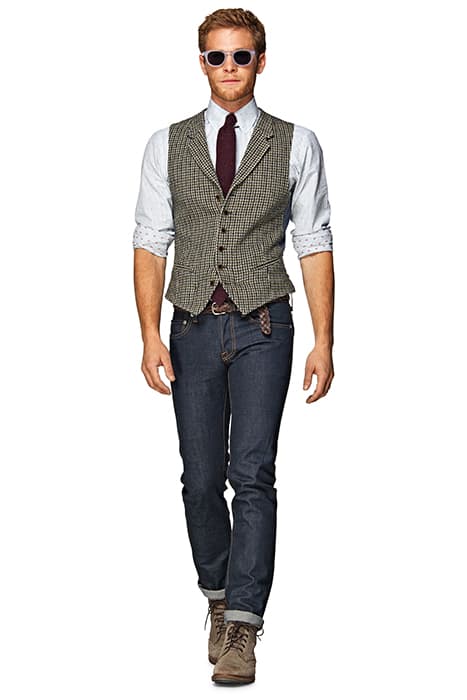 DARK BLUE CASUAL PANTS by Suitsupply