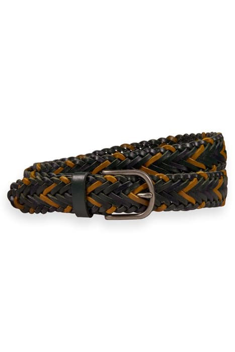 BRAIDED LEATHER BELT COMBO A by Scotch & Soda