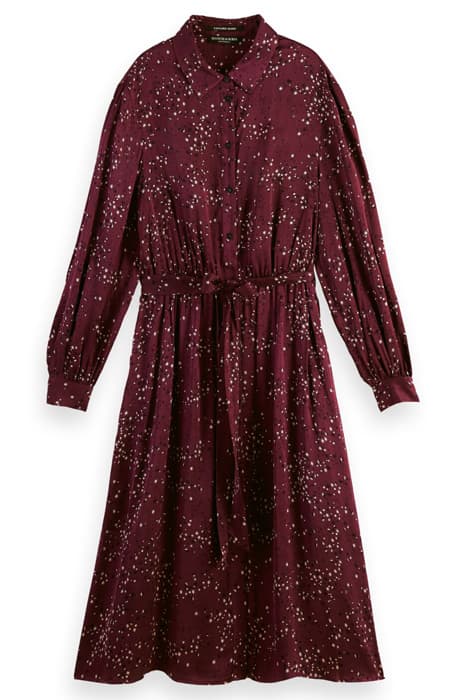 KARIS PRINTED SHIRT DRESS MILKY WAY CRIMSON by Scotch & Soda