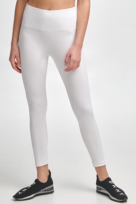 HIGH WAISTED 7/8 RIB WHITE by DKNY