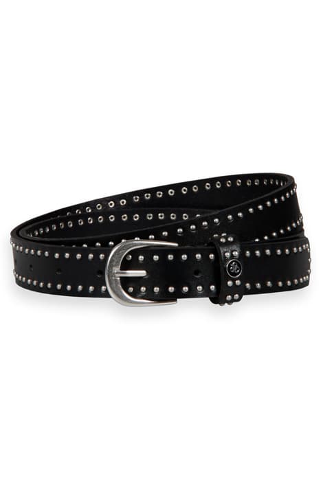 LEATHER BELT WITH STUDS BLACK SKY by Scotch & Soda