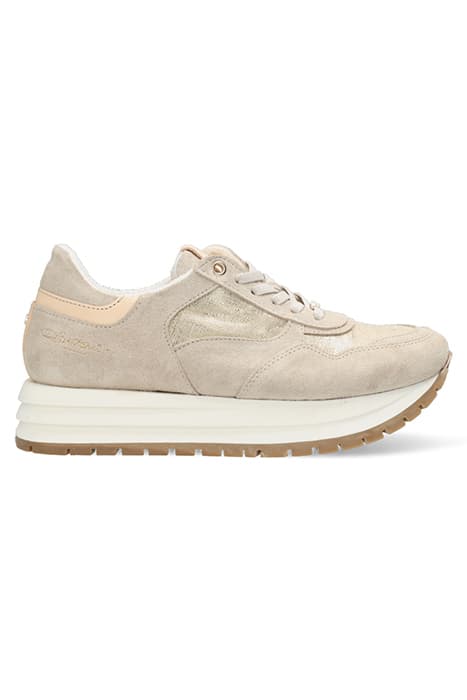 FRS1214 SNEAKER SUEDE WITH TEXTILE DETAIL LIGHT GREY GOLD by Fred de la Bretoniere