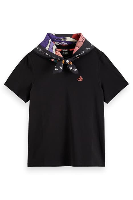 REGULAR-FIT ORGANIC COTTON T-SHIRT WITH DETACHABLE BANDANA B by Scotch & Soda