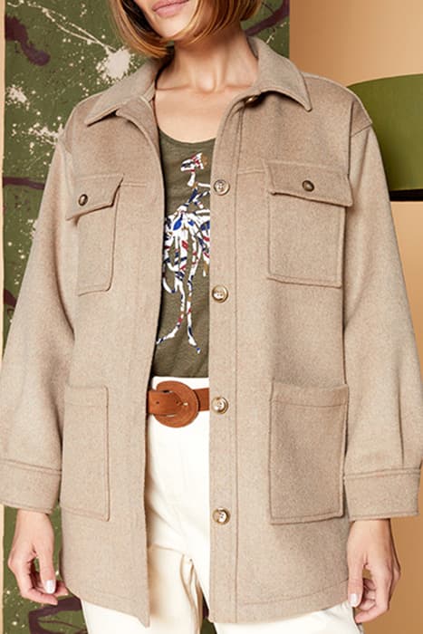 MYSTIC - CHESTNUT CARDI JACKET IN FANCY KNITWEAR by ONE STEP