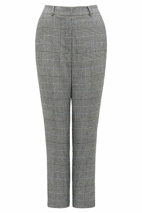 LORNA CHECK STRAIGHT LEG PANTS GREY CHECK by Forever New