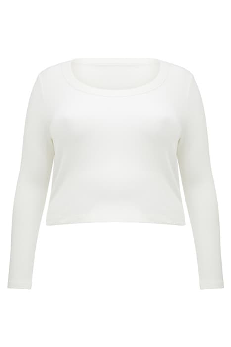 SIENNA CURVE SCOOP NECK LONG SLEEVE PORCELAIN by Forever New