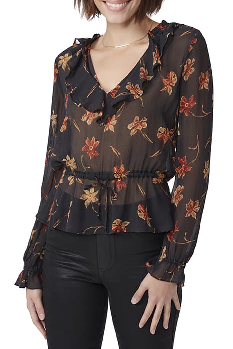 NATHALIE BLOUSE BLACK MULTI by PAIGE