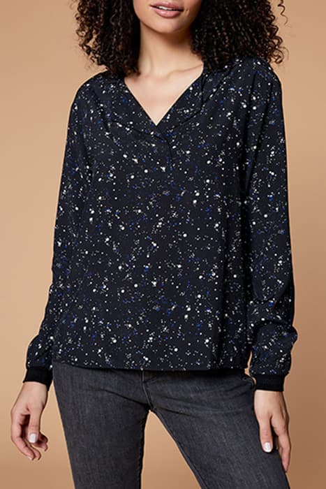 CORY - BLACK POLKA DOT PRINT BLOUSE by ONE STEP