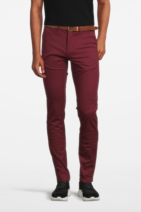 ZALANDO MOTT - CLASSIC SLIM FIT CHINO WITH BELT (NEW) BORDEA by Scotch & Soda