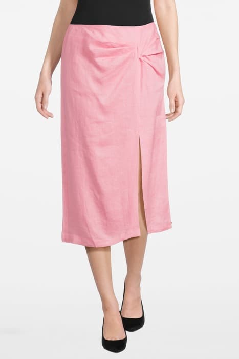 LINEN SKIRT WITH PLEATED DETAIL WATERMELON by Scotch & Soda