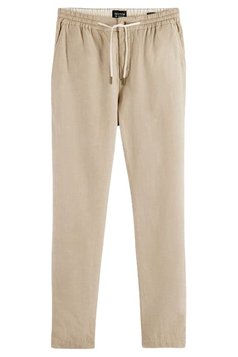 WARREN COTTON/LINEN TWILL JOGGER SAND by Scotch & Soda