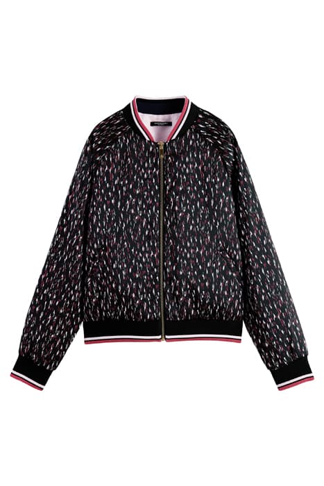 PRINTED REVERSIBLE BOMBER JACKET WITH PADDING IKAT RAIN by Scotch & Soda