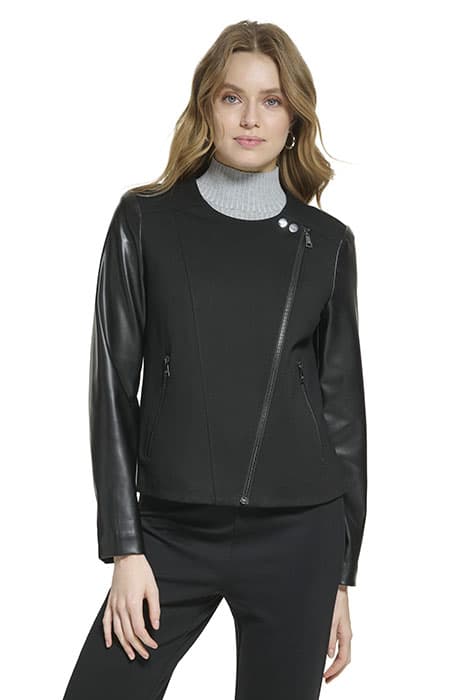 L/S MIX MEDIA MOTO J BLK/BLAC by DKNY