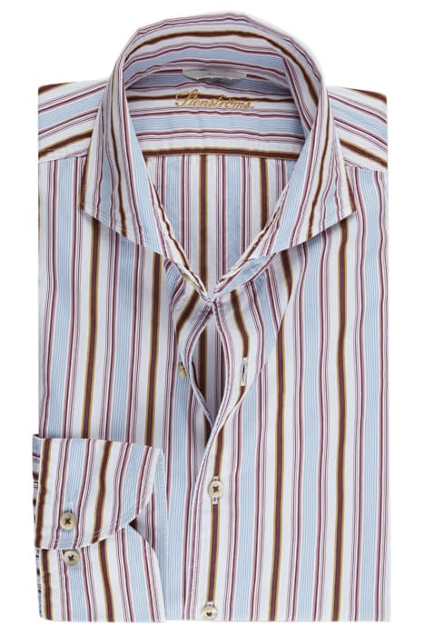 MULTICOLOR STRIPED CASUAL SLIMLINE SHIRT by Stenströms