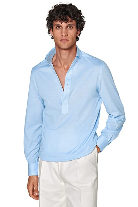 LIGHT BLUE EXTRA SLIM FIT POPOVER by Suitsupply