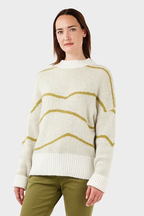 KNIT STRIPED TURTLENECK SWEATER BEAUJOLAIS by Sandwich