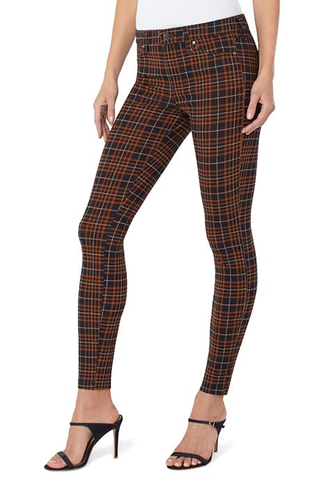 MADONNA SKINNY DEEP CINNAMON / NAVY GLEN PLAI by Liverpool