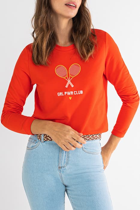 APRICOT SLOGAN SWEATSHIRT by ICODE