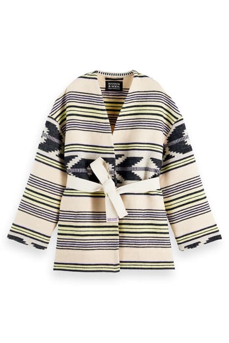 IKAT JACQUARD BLANKET WRAP COAT COMBO R by Scotch & Soda