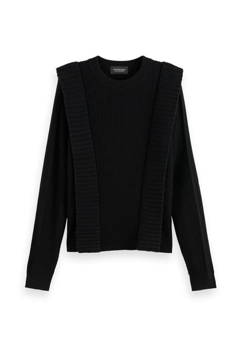 KNIT WITH SHOULDER DETAIL BLACK by Scotch & Soda