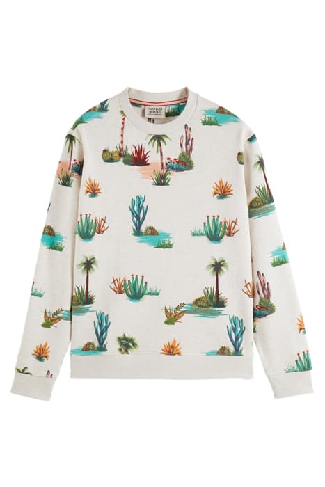 PRINTED CREWNECK FELPA SWEATSHIRT IN ORGANIC COTTON COMBO D by Scotch & Soda