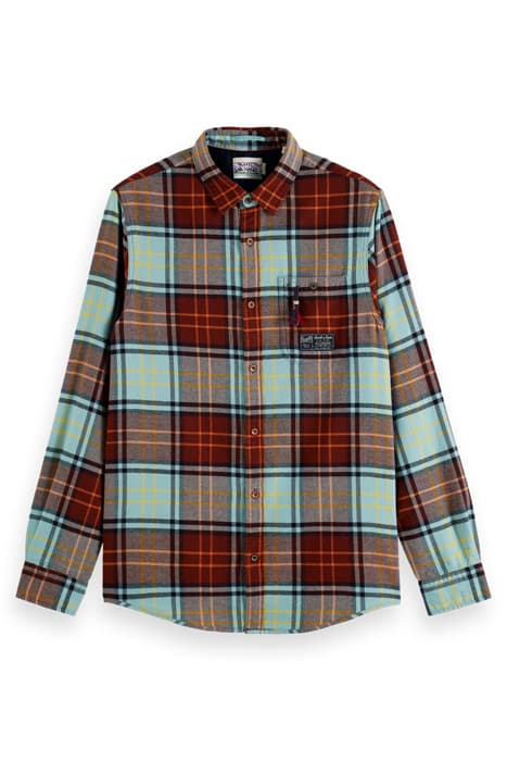 REGULAR FIT MID-WEIGHT COTTON FLANNEL CHECK SHIRT COMBO B by Scotch & Soda