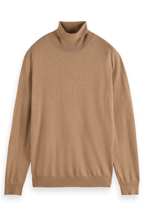 ECOVERO VISCOSE-BLEND TURTLENECK PULLOVER CAMEL MELANGE by Scotch & Soda