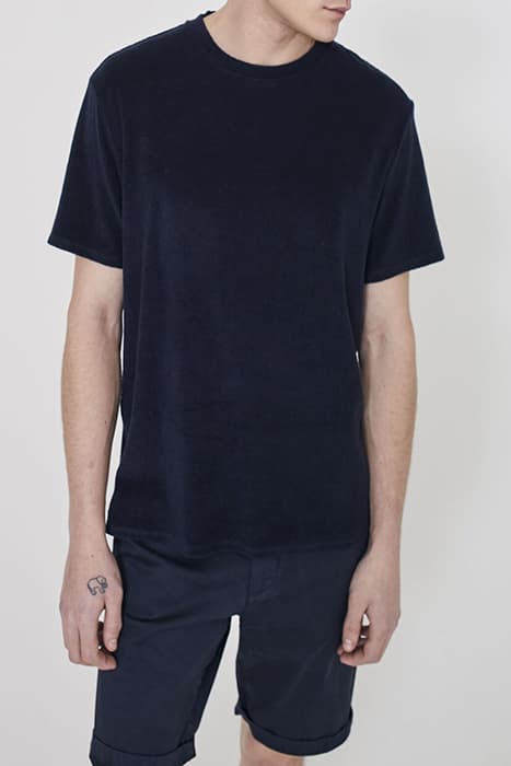 MEN'S NAVY TERRY CLOTH T-SHIRT by IKKS