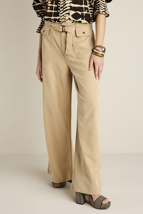 WIDELEG PANTS COTTON LYOCELL TWILL ALPACA by Summum Woman