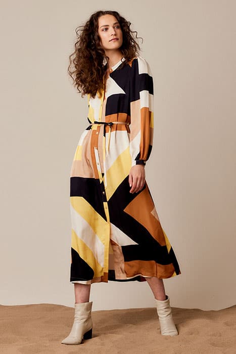 DRESS GRAPHIC LINES MULTICOLOUR by Summum Woman