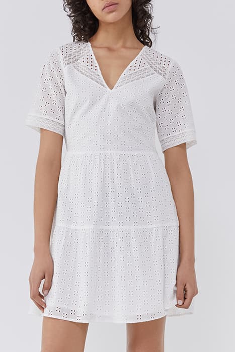 OFF-WHITE EYELET EMBROIDERY DRESS by IKKS