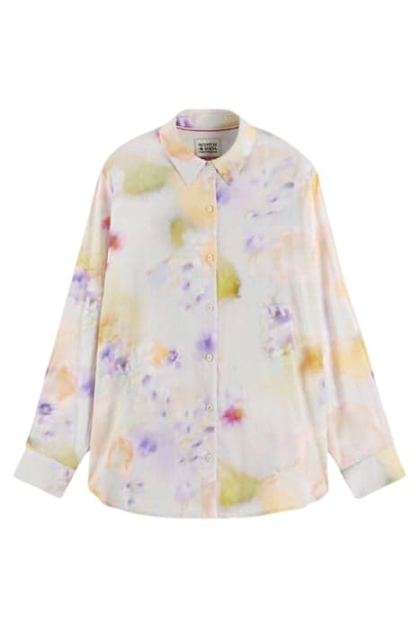 OVERSIZED SHIRT WITH PRINT MOTION PRINT by Scotch & Soda