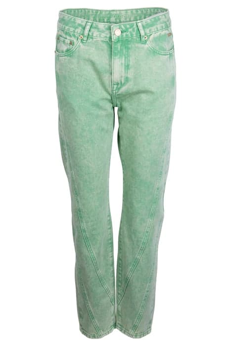 SLIM FIT JEANS COLORED TWILL SOFT EMERALD by Summum Woman