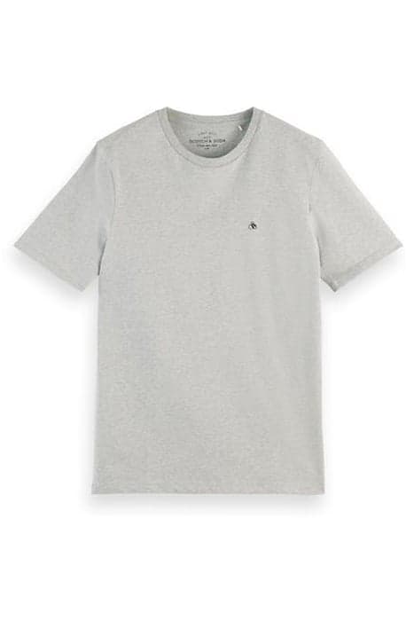 ESSENTIALS - CREWNECK JERSEY T-SHIRT IN ORGANIC COTTON GREY  by Scotch & Soda