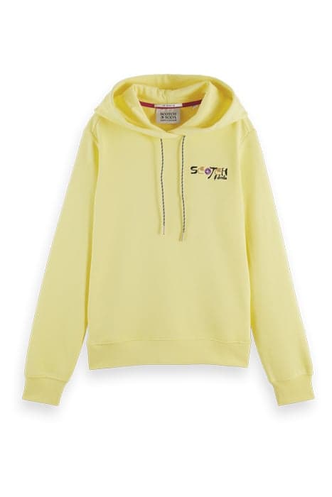 LOGO REGULAR-FIT HOODIE IN ORGANIC COTTON POPCORN by Scotch & Soda