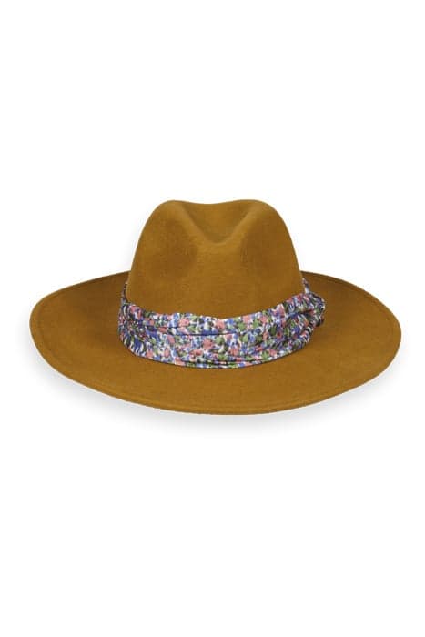 PRINTED SCARF FEDORA HAT CARAMEL by Scotch & Soda