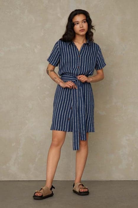 CATRIEN LINEN NAVY STRIPE by Kings Of Indigo