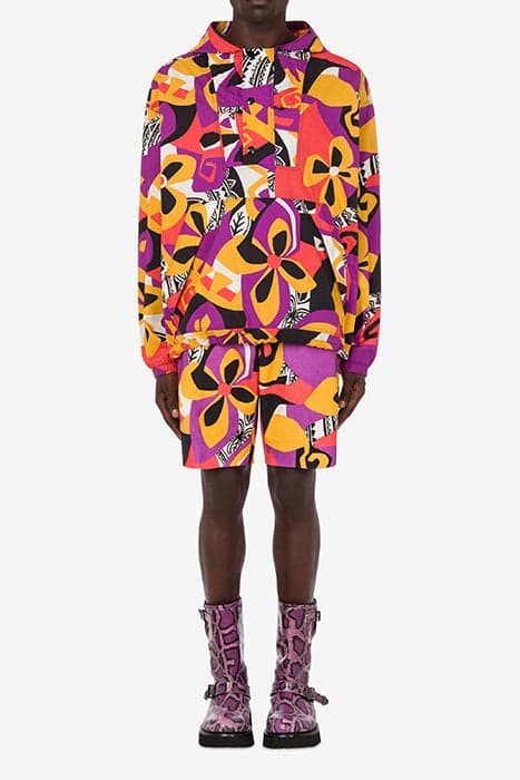 GEOMETRIC PRINT NYLON ANORAK MULTICOLOR by Moschino