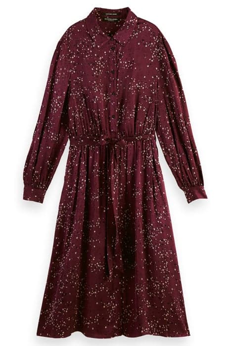 KARIS PRINTED SHIRT DRESS MILKY WAY CRIMSON by Scotch & Soda