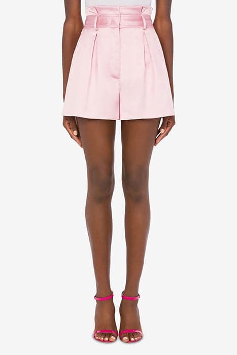 STRETCH SATIN SHORTS PINK by Moschino