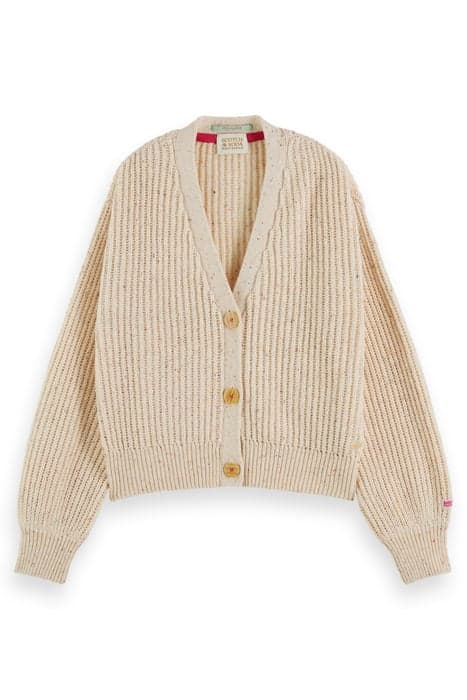 NEPPY YARN CARDIGAN WHITE SAND by Scotch & Soda