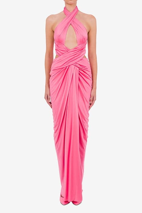 ORGANZA DRESS WITH CUT-OUT PINK by Moschino