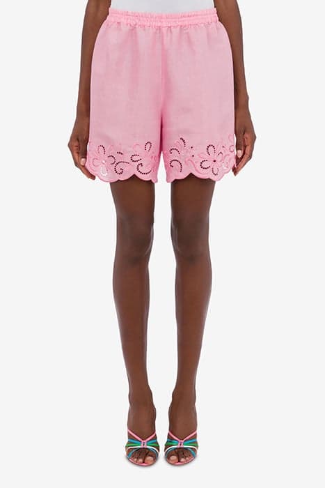 AJOUR NYLON AND VISCOSE SHORTS PINK by Moschino