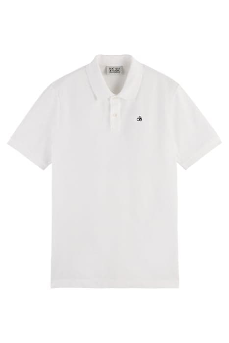 ESSENTIALS - ORGANIC COTTON PIQUE POLO WHITE by Scotch & Soda