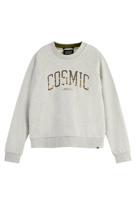 REGULAR FIT RAGLAN CREWNECK SWEATER GREY MELANGE by Scotch & Soda