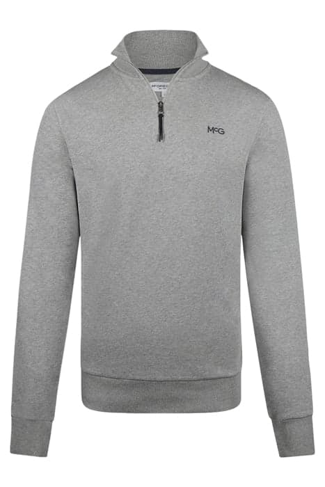 ZIP MOCK SWEATSHIRT MEDIUM GREY MELANGE by McGregor