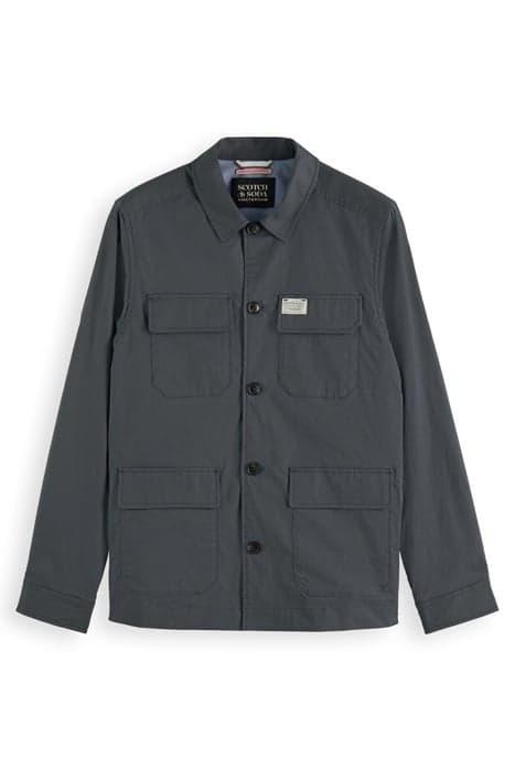 LIGHTWEIGHT POPLIN ARMY JACKET GRAPHITE by Scotch & Soda